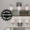 Canarm Lyndi 3-Light Brushed Nickel Vanity Bath Light Fixture, Etched Glass IVL408A03BN 557596