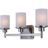Canarm Lyndi 3-Light Brushed Nickel Vanity Bath Light Fixture, Etched Glass IVL408A03BN 557596