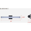 Canarm 24" Blk Ostn Vanty Light BL-02B-24-BK-C 559751