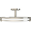 Juno Saturn 16 In. Brushed Nickel Round Semi-Flush Mount Light Fixture *287PTC 534123