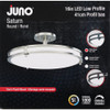 Juno Saturn 16 In. Matte Black Round Semi-Flush Mount Light Fixture *287PT9 534438