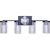 Canarm Britton 4-Light Black Vanity Bath Light Fixture, Clear Glass IVL1234A04BK 535082
