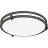 Juno Saturn 13 In. Matte Black Round Semi-Flush Mount Light Fixture *287PRX
