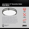 Juno Saturn 13 In. Matte Black Round Semi-Flush Mount Light Fixture *287PRX 563492