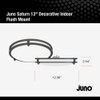 Juno Saturn 13 In. Matte Black Round Semi-Flush Mount Light Fixture *287PRX 563492