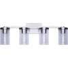 Canarm Britton 4-Light Brushed Nickel Vanity Bath Light Fixture, Clear Glass IVL1234A04BN 537939