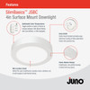 Juno SlimBasics JSBC 4 In. CCT LED Surface Mount Disc Light *288AEC 540091