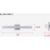 Canarm 24" Bn Jonh Vanity Light BL-30B-24-BN-C 565929
