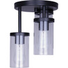Canarm Britton 3-Light Black Semi-Flush Mount Ceiling Light Fixture ISF1234A03BK 552809
