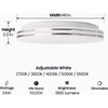 Feit 14 In. Chrome LED CCT Dimmable Dual Band Flush Mount Ceiling Light Fixture FM14/DR1/6WY/NK 550498