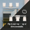 Canarm Hartley 3-Light Brushed Nickel Vanity Bath Light Fixture, Flat Opal Glass IVL472A03BN 550924