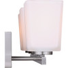 Canarm Hartley 3-Light Brushed Nickel Vanity Bath Light Fixture, Flat Opal Glass IVL472A03BN 550924