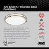 Juno Saturn 13 In. Brushed Nickel Round Semi-Flush Mount Light Fixture *287PS1 559433