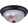 Canarm 13 In. Black Flush Mount Fixture with Clear Glass IFM213MBK-RGC