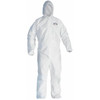 Kleenguard Hooded Disp. Coveralls,White,4XL,PK21 46117
