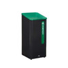 23 gal Square Recycling Can, Flat with Top Opening, Black, 1 Openings