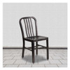 2PK Black-Gold Metal Indoor-Outdoor Chair - Bistro