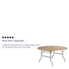 Flash Furniture Round Folding Table, Wood Top, Wood Grain XA-60-BIRCH-M-GG