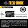 BC14M18 FLEX-HONE, 0.551" (14mm) bore, 8" OAL, 180 Grit, Silicon Carbide (SC)