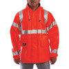 Tingley Arc Flash Flame Resistant Rain Jacket, PVC, Class 3 Orange, 2XL J44129