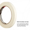 Masking Tape, 12 mm W x 55 m L, 4.4 mil Thick, Tan, Rubber Adhesive, 72 PK  201+