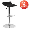 Flash Furniture Black Vinyl Barstool,PK2 2-DS-801-CONT-BK-GG