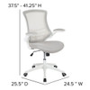 Flash Furniture Light Gray Mesh Mid-Back Chair BL-X-5M-WH-GY-GG