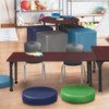 Rectangular Mobile Tables, 72 W, 24 L, 23-34 H, Wood, Metal, Mahogany  MT7224MHAPCBK