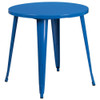 Round 30" W, 30" L, 29.5" H, Metal Top, Blue  CH-51090TH-4-18VRT-BL-GG