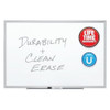 Dry Erase Board, Porcelain, 48 in, 72 in, Aluminum Frame, White, Gloss  2547