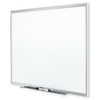Dry Erase Board, Porcelain, 48 in, 72 in, Aluminum Frame, White, Gloss  2547
