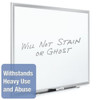 Dry Erase Board, Porcelain, 48 in, 72 in, Aluminum Frame, White, Gloss  2547
