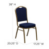 Hercules Banquet Chair, Blue Back, 17-1-4 in W 20-1-4" L 38" H, Fabric Seat  FD-C01-ALLGOLD-2056-GG
