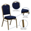 Hercules Banquet Chair, Blue Back, 17-1-4 in W 20-1-4" L 38" H, Fabric Seat  FD-C01-ALLGOLD-2056-GG