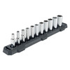 Craftsman Socket Set,3/8" Drive,Chrome,SAE,11 pcs. CMMT12044