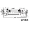 Chief TC3 Tie-rod Hydraulic Cylinder: 2 Bore x 8 ASAE Stroke - 1.125 Rod 211303