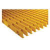 Fiberglass Pultruded Grating, 48 in Span, Grit-Top Surface, ISOFR Resin, Yellow