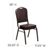 Flash Furniture Brown Vinyl Banquet Chair,PK4 4-FD-C01-COPPER-BRN-VY-GG
