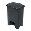 Safco 4 gal Rectangular Step-On Can, Black, Step-On, Plastic, 12 1/4 in 9710BL