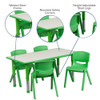 Rectangle Activity Table, Plastic, Steel, Grey  YU-YCY-060-0034-RECT-TBL-GREEN-GG