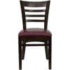 Hercules Restaurant Chair, Wood Back, 17-1-4 in W 20" L 33-3-4" H  XU-DGW0005LAD-WAL-BURV-GG