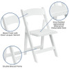 HERCULES Series White Wood Folding Chair with Vinyl Padded Seat,PK4  4-XF-2901-WH-WOOD-GG