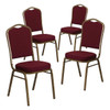 Flash Furniture Burgundy Fabric Banquet Chair,PK4 4-FD-C01-ALLGOLD-3169-GG