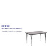 Flash Furniture Activity Table,Rectangle,Gray,24"x48" XU-A2448-REC-GY-T-A-GG