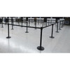 Retracta-Belt Barrier Post with Belt,40 In. H,Sloped 321YA-BYD