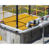 Fiberglass Molded Grating, 120 in Span, Grit-Top Surface, Corvex Resin, Yellow  264405