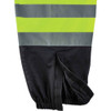 Ergodyne Black Bottom Hi-Vis Pants,Lime,L-XL 8910BK