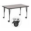 Rectangle Activity Table, Laminate, Grey