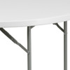 Flash Furniture Round Folding Table, Plastic Top, White RB-48R-GG