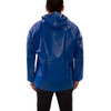 Men's Rain Jacket, Polyurethane, Snaps with Storm Flap, Blue, 4XL  J22161.4X